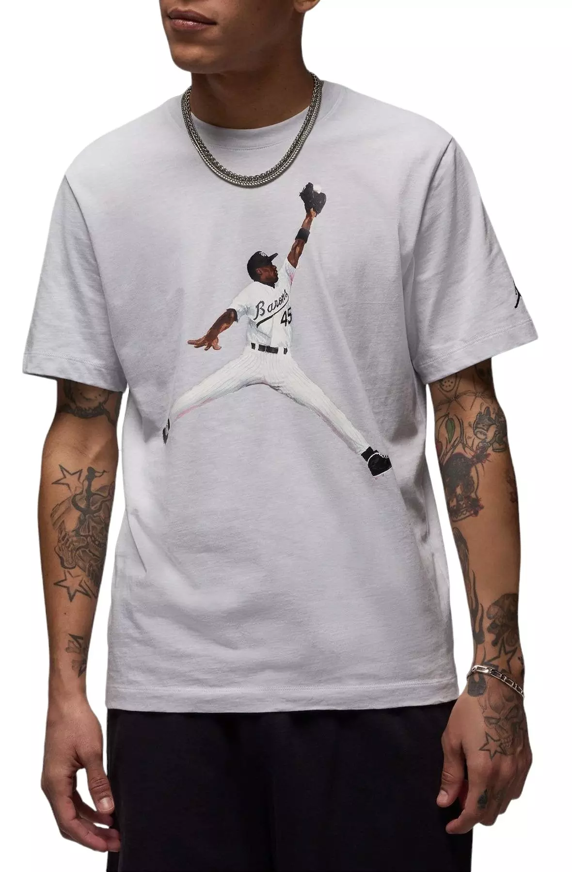 Jordan Men's Flight MVP Baseball Graphic T-Shirt -Grey